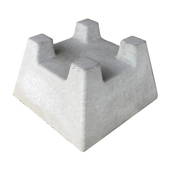 картинка Кросс-блок M фундаментный бетонный 300*300мм под брус 100*100мм от магазина Румлес